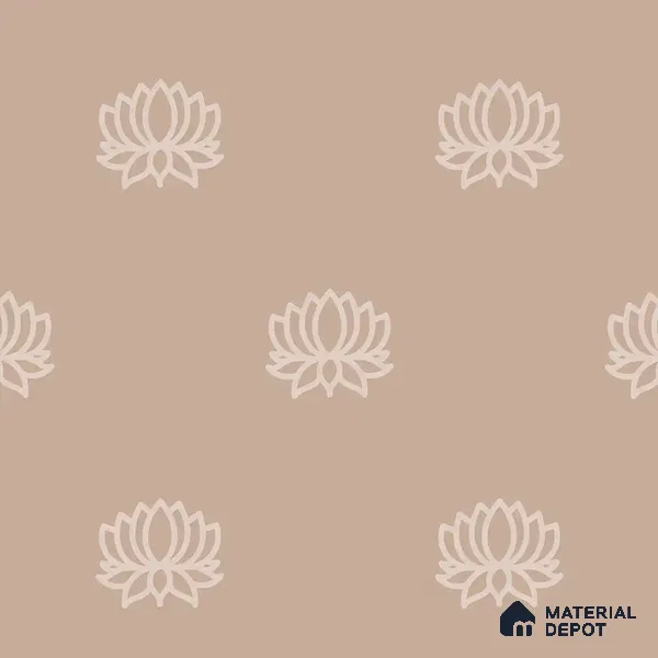 Divine Glow: Beautiful Beige Pichwai Soft Feel Wallpaper for Pooja Room, Customised