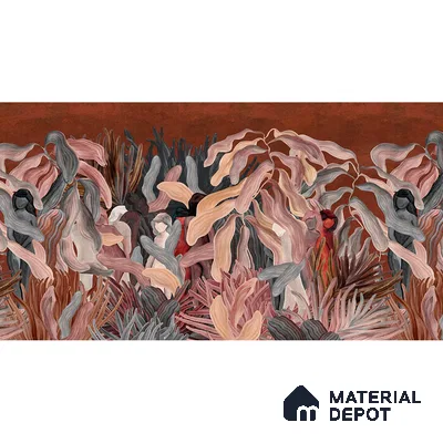 Enchanting Nymphs of Nature Art Handmade Paper (Customised Size Wallpaper)