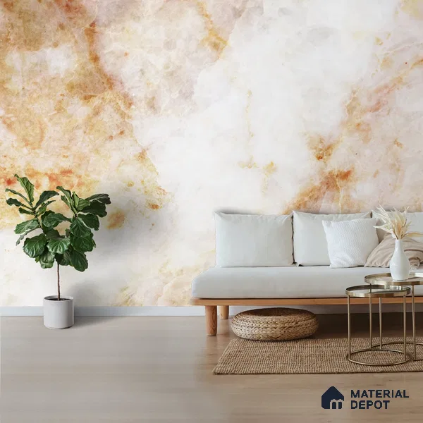 Exposed Marble Design, Wallpapers for Rooms, Customised Indrani Series Soft Feel Marble Design (Customised Size Wallpaper )