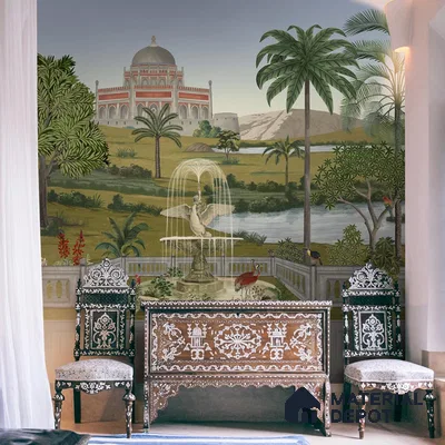 Fitorr, Vintage Style Room Wallpaper, Customised Sukoon Series Canvas Patterned Design (Customised Size Wallpaper)
