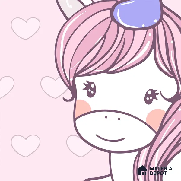 Girl Room Unicorn Customised Wallpaper Sparkla N Shine Series Soft Feel Entertainment Design (Customised Size Wallpaper)