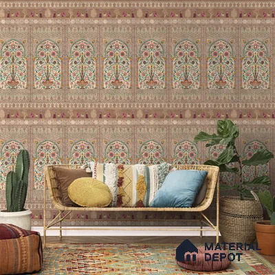 Gitanjali, Indian Luxury Design Wallpaper, Customised Sukoon Series Handmade Patterned Design (Customised Size Wallpaper)