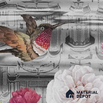 Hawa Mahal Jaipur Inspired India Wall Mural Indrani Series Soft Feel Florals Design (Customised Size Wallpaper )