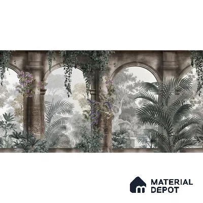 Heritage Arches, Luxury Wallpaper for Homes, Customised Sukoon Series Handmade Patterned Design (Customised Size Wallpaper)