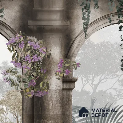 Heritage Arches, Luxury Wallpaper for Homes, Customised Sukoon Series Handmade Patterned Design (Customised Size Wallpaper)