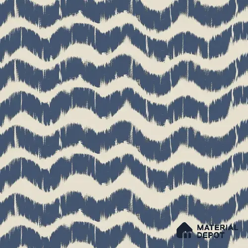 Indigo Waves Blue Modern Abstract for Walls Handmade (Customised Wallpaper)