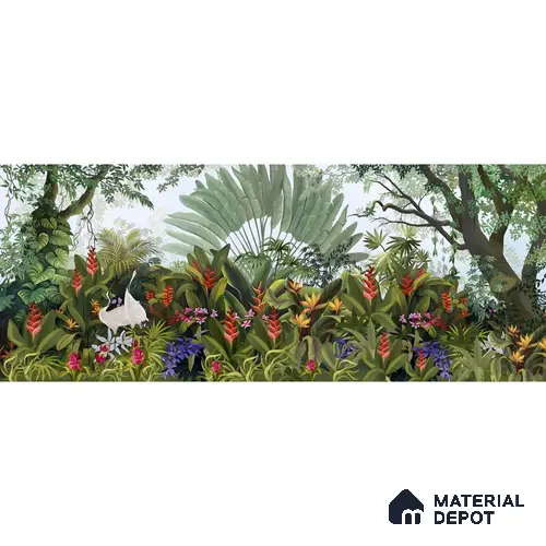 Island Breeze, Tropical Wallpaper for Rooms, Customised Sukoon Series Canvas Tropical Design (Customised Size Wallpaper)