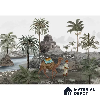 Jodhpur, A Rich Rajasthan Theme Wallpaper, Customised Sukoon Series Canvas Patterned Design (Customised Size Wallpaper)
