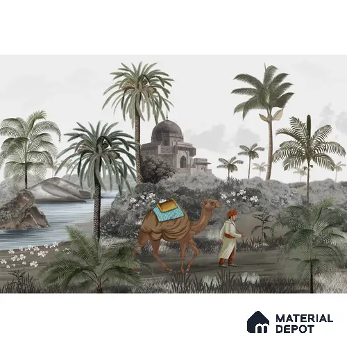 Jodhpur, A Rich Rajasthan Theme Wallpaper, Customised Sukoon Series Handmade Patterned Design (Customised Size Wallpaper)
