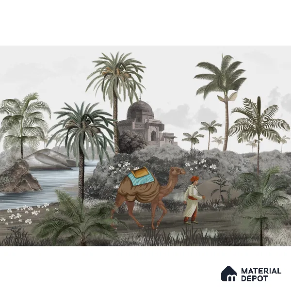 Jodhpur, A Rich Rajasthan Theme Wallpaper, Customised Sukoon Series Canvas Patterned Design (Customised Size Wallpaper)