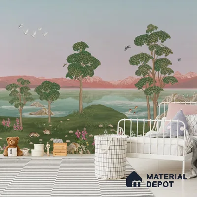 Khwab, Dreams on Wall, Wallpaper Sukoon Series Canvas Nature Design (Customised Size Wallpaper)