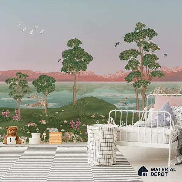 Khwab, Dreams on Wall, Wallpaper Sukoon Series Canvas Nature Design (Customised Size Wallpaper)