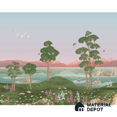 Khwab, Dreams on Wall, Wallpaper Sukoon Series Canvas Nature Design (Customised Size Wallpaper)