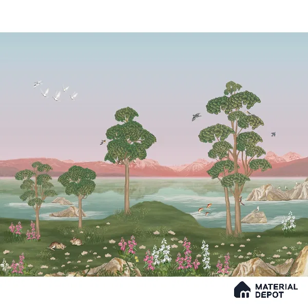 Khwab, Dreams on Wall, Wallpaper Sukoon Series Canvas Nature Design (Customised Size Wallpaper)
