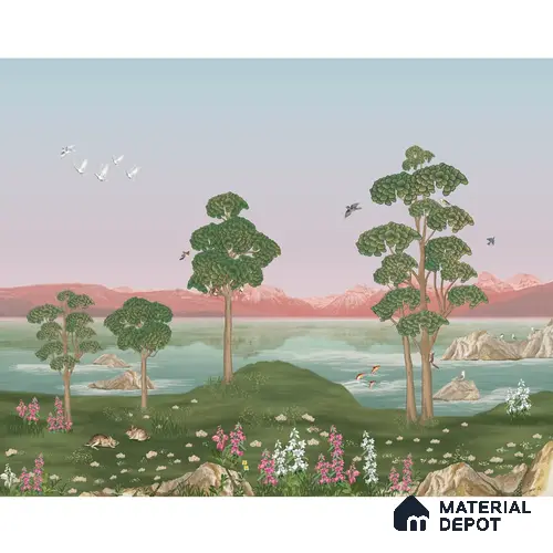 Khwab, Dreams on Wall, Wallpaper Sukoon Series Handmade Nature Design (Customised Size Wallpaper)