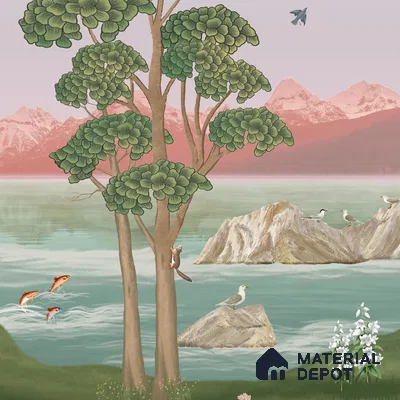 Khwab, Dreams on Wall, Wallpaper Sukoon Series Canvas Nature Design (Customised Size Wallpaper)