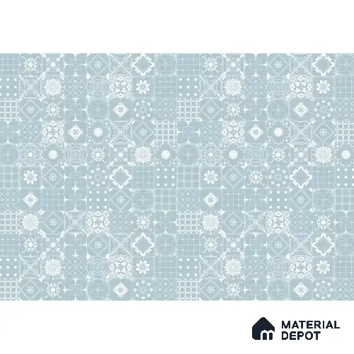 Moroccan Beauty Light Blue & White Canvas (Customised Wallpaper)