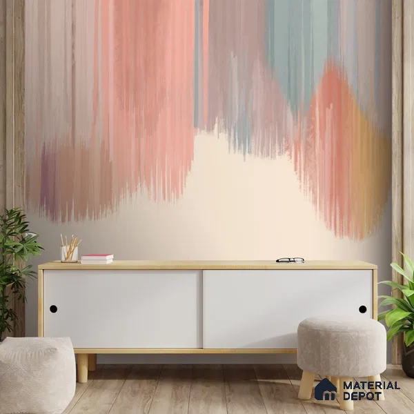 701011 - Paint Stroke Pattern Wallpaper for Walls Indrani Series Soft Feel Artistic Design (Customised Size Wallpaper )