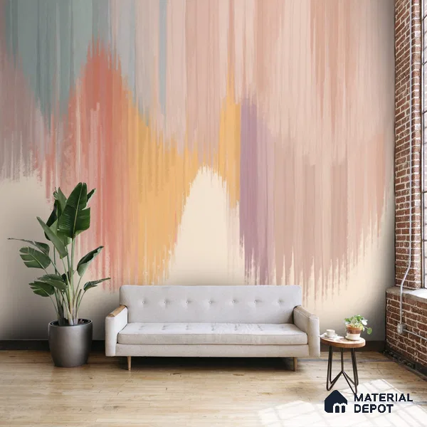 701011 - Paint Stroke Pattern Wallpaper for Walls Indrani Series Soft Feel Artistic Design (Customised Size Wallpaper )