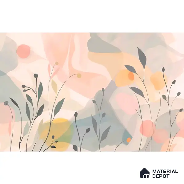 Pastel Paradise Abstract Pattern for Room Pink Handmade (Customised Wallpaper)