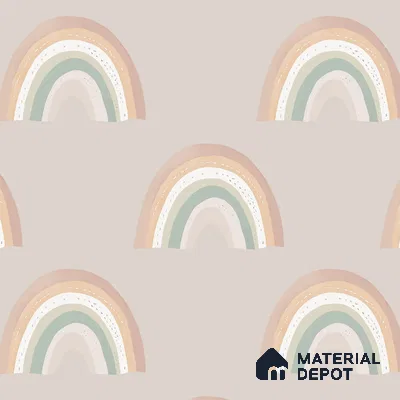 Pastel Pink Rainbow Charm Soft Feel Wallpaper