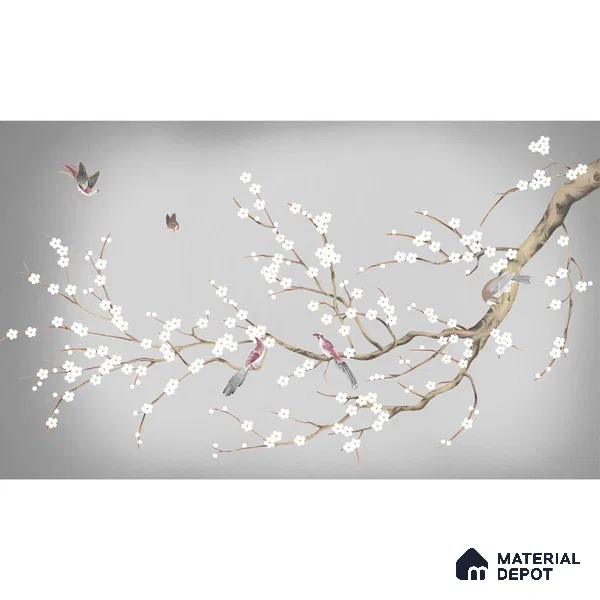 Plum Blossom Chinoiserie Style for Rooms Canvas (Customised Wallpaper)