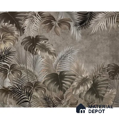 Premium Tropical Leaves Wallpaper, Customized Indrani Series Soft Feel Tropical Design (Customised Size Wallpaper )