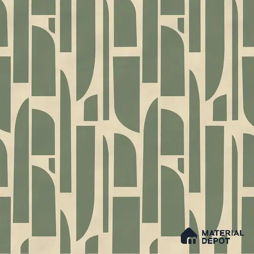 Rhythms Abstract Theme Modern Room , Green Color Canvas (Customised Wallpaper)