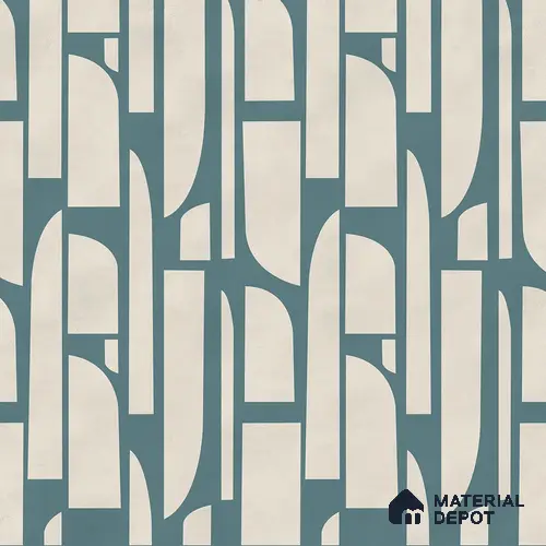 Rhythms Abstract Theme Modern Room , Teal Color Canvas (Customised Wallpaper)