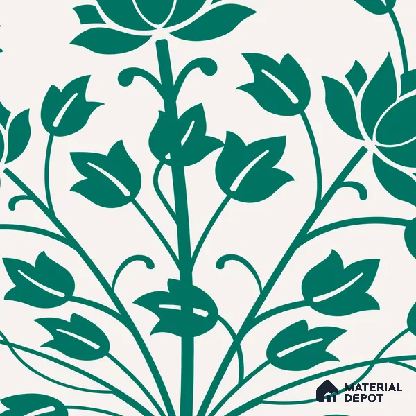 Roop Mahal, Vintage Wallpaper Design Sukoon Series Canvas Florals Design (Customised Size Wallpaper)