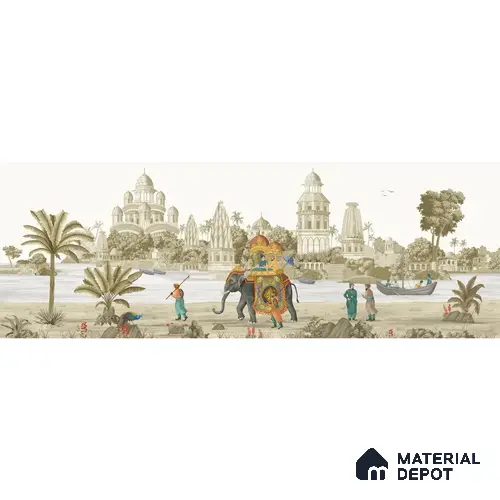 Safar Vintage Indian Scenic Canvas Wallpaper (Customised Wallpaper)