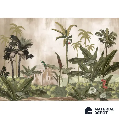 H901112 Sayonee, Nature Theme Wallpaper for Walls Sukoon Series Canvas Nature Design (Customised Size Wallpaper)
