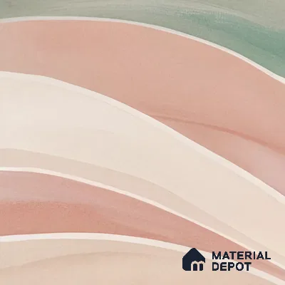 Serene Ocean Walter Color Style for Rooms Pink Canvas (Customised Wallpaper)