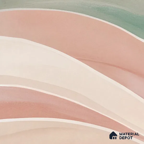 Serene Ocean Walter Color Style for Rooms Pink Canvas (Customised Wallpaper)