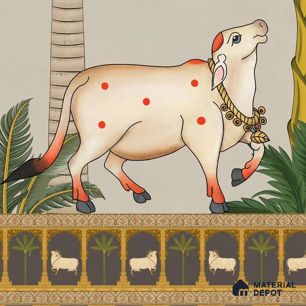 Surabhi Pichwai Wallpaper, Customised for Walls(Canvas)