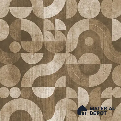 Sutra Sepia Abstract Geometric Pattern 10 Meter x 19.68 inches Soft Feel Wallpaper - 54 Sq. Ft. | Minimum 15% wastage during installation