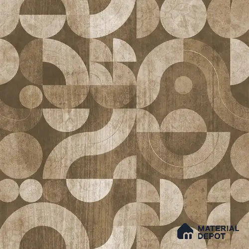 Sutra Sepia Abstract Geometric Pattern 10 Meter x 19.68 inches Canvas Wallpaper - 54 Sq. Ft. | Minimum 15% wastage during installation