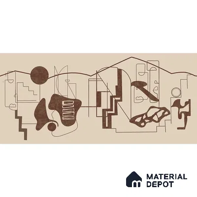 Timeless Structures Brown Abstract Customised Soft Feel Wallpaper for Rooms