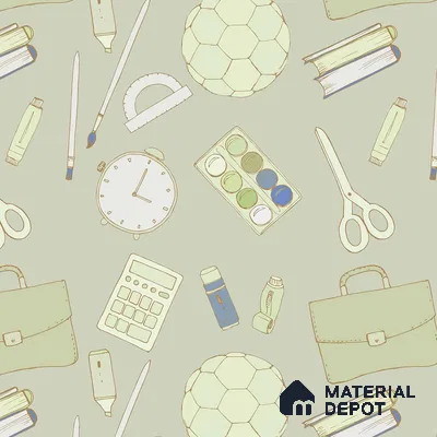 Tools for Adventure, Kids Wallpapers for Rooms, Green 10 Meter x 19.68 Inches Canvas Paper Type Wallpaper -54 Sq. Ft. | Minimum 15% wastage during installation
