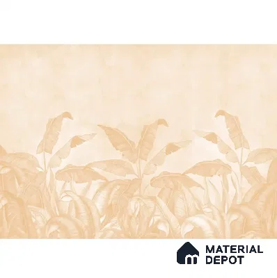 Tropical Forest, Digitally Painted Yellow Color Soft Feel (Customised Wallpaper)