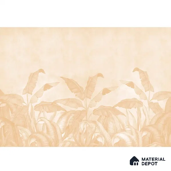 Tropical Forest, Digitally Painted Yellow Color Soft Feel (Customised Wallpaper)