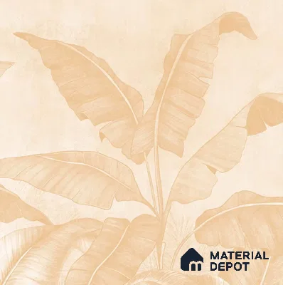 Tropical Forest, Digitally Painted Yellow Color Soft Feel (Customised Wallpaper)