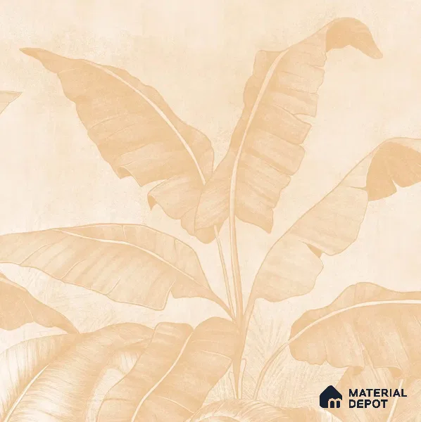 Tropical Forest, Digitally Painted Yellow Color Soft Feel (Customised Wallpaper)