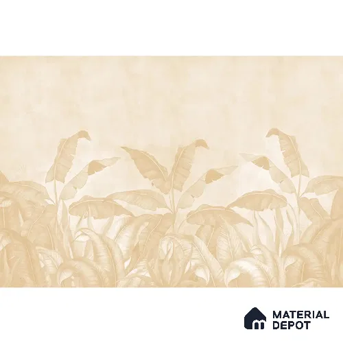 Tropical Forest, Digitally Painted Yellow Canvas (Customised Wallpaper)