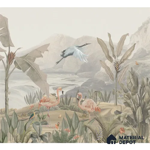 Tropical Jungle Themed Wallpaper Canvas Vintage Style (Customised Wallpaper)