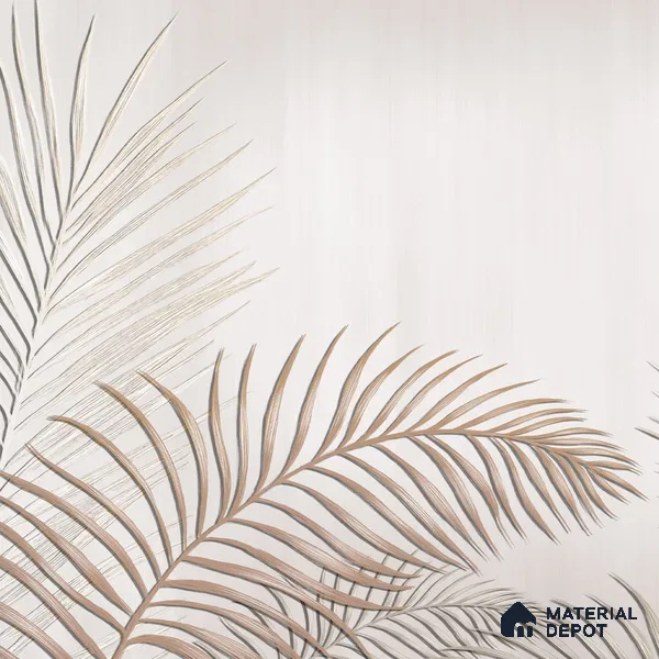 702022 - Tropical Leaves in Subtle Background Wallpaper Design Indrani Series Canvas Tropical Design (Customised Size Wallpaper )