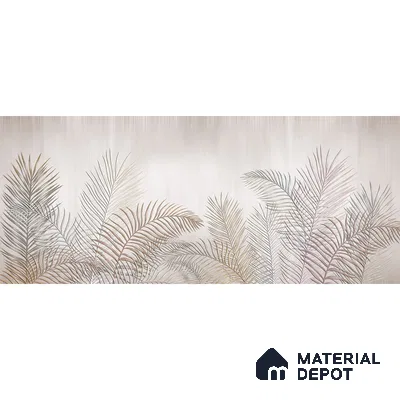 702022 - Tropical Leaves in Subtle Background Wallpaper Design Indrani Series Canvas Tropical Design (Customised Size Wallpaper )