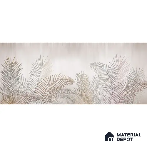 702022 - Tropical Leaves in Subtle Background Wallpaper Design Indrani Series Canvas Tropical Design (Customised Size Wallpaper )