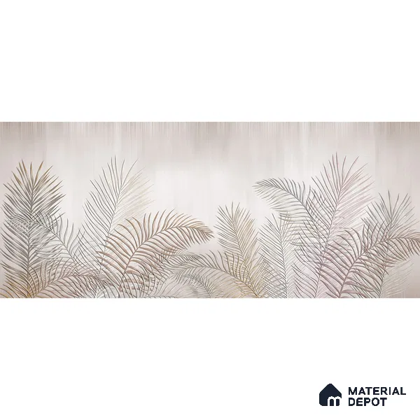 702022 - Tropical Leaves in Subtle Background Wallpaper Design Indrani Series Canvas Tropical Design (Customised Size Wallpaper )