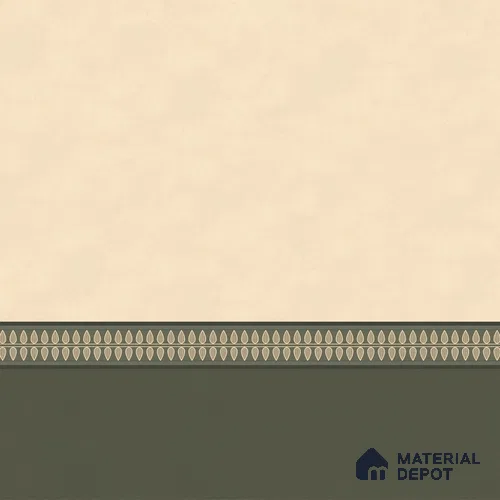Viram, Luxurious Indian Pattern Wall Wallpaper, Beige and Green Canvas (Customised Wallpaper)